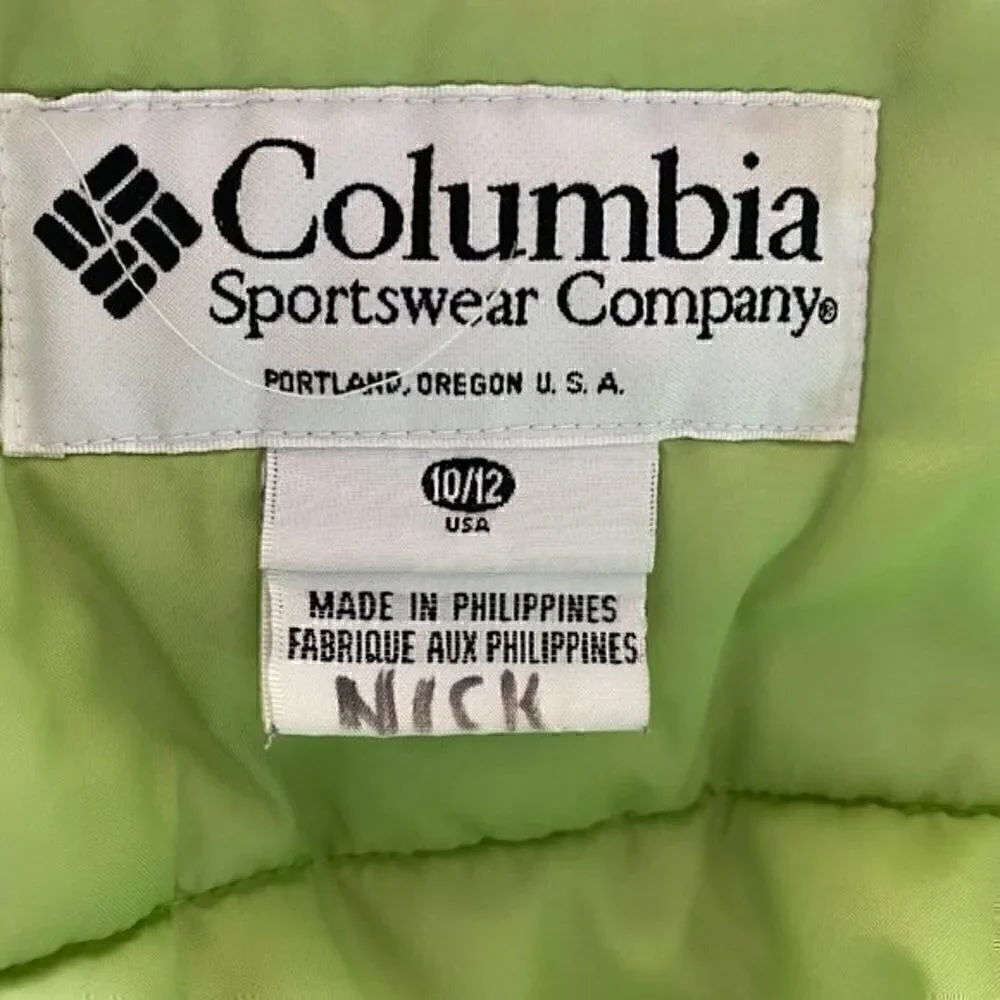 Columbia Sportwear Company Challenge Series Kids Coat 10/12
